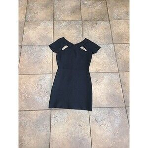 Bcbgmaxazria Bela Black Cutout Bandage Mini Dress Size M